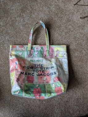 Vintage Marc Jacobs Multicolor Peanuts Comic Strip Tote